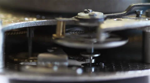 The mechanism table clock 2 Stock Footage 58818295