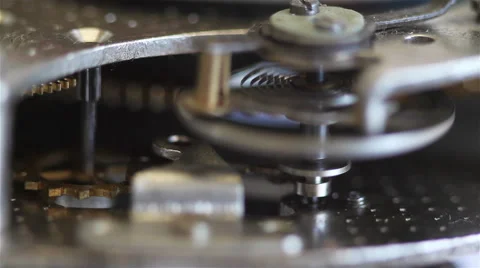 The mechanism table clock 3 Stock Footage 58818104