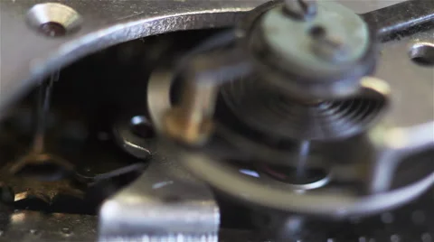 The mechanism table clock 5 Stock Footage 58818407