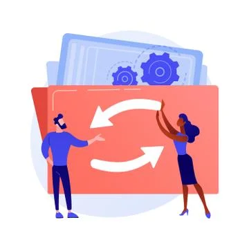 Mechanism of teamwork vector concept metaphor Stock Illustration