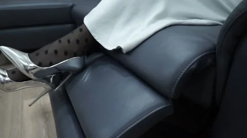 The mechanism of transformation of a modern soft sofa Video stock 229843616