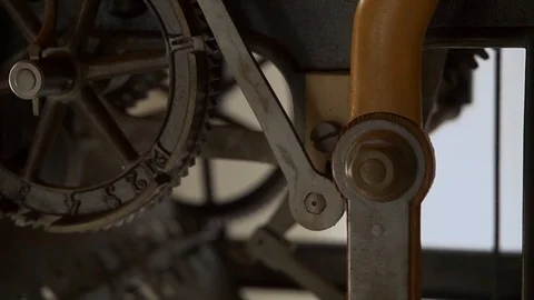 Mechanism of a wall clock Stock Footage 126726089