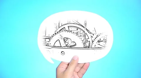 The mechanism of watch on the bubble Stock Footage 54843893