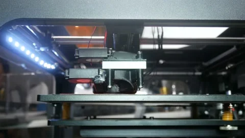 Mechanisms of actual 3d printer in operation 스톡 동영상 89576623
