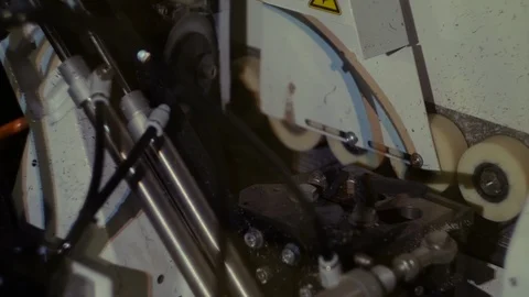 Mechanisms, automatic robots, electric motors, manometers, voltmeters Stock Footage 124862044