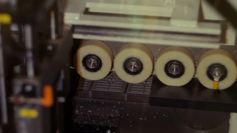 Mechanisms, automatic robots, electric motors, manometers, voltmeters Stock Footage 124862230