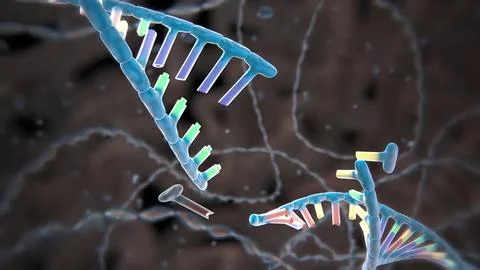 Mechanisms that induce or suppress the expression of a gene Stock Illustration