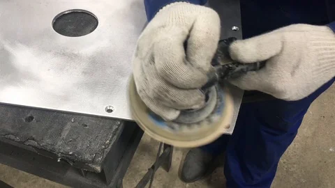 Мechanized grinding of aluminum Video stock 103100747