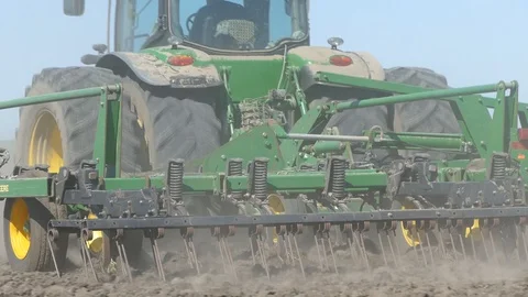 Mechanized tillage by tractor. Stock Footage 127905298