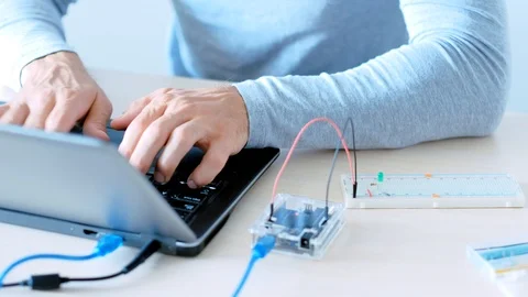 Mechatronic engineering it programmer project Stock Footage 117120959