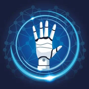 Mechatronic robotic hand 스톡 일러스트
