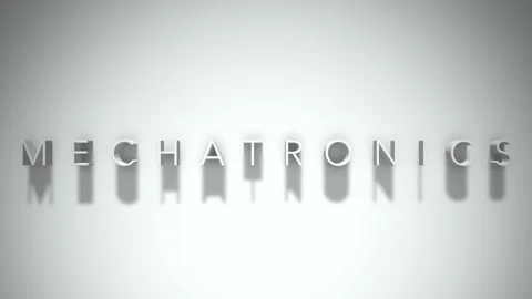 Mechatronics 3D title animation white text on a white background Stock Footage 298897949