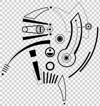 MecSkull Black Stock Illustration