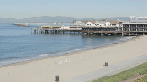 Med Shot of Redondo Beach Pier  Stock Footage 61017938
