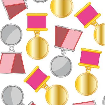 Medal and order pattern Stock Illustration