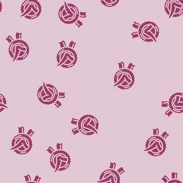 Medal check mark glyph vector seamless pattern Stock Illustration