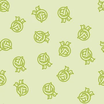 Medal check mark line vector seamless pattern イラスト素材
