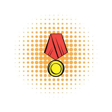 Medal comics icon Illustrazione stock