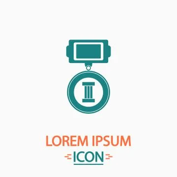 Medal computer symbol Stock Illustration