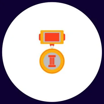 Medal computer symbol Stock Illustration