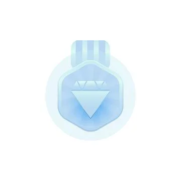 Medal with diamond design vector Stock Illustration