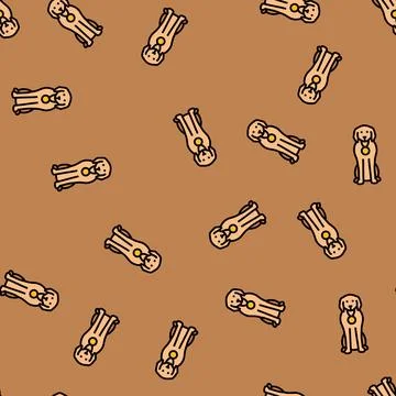 Medal dog competition show vector seamless pattern Stock Illustration