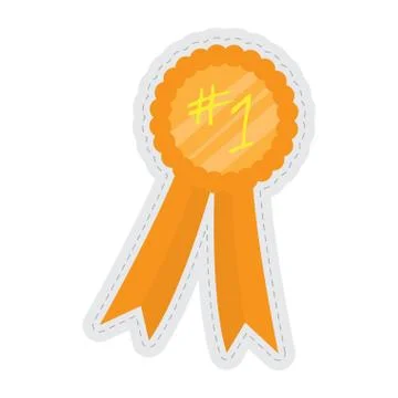 Medal dotted sticker Stock Illustration
