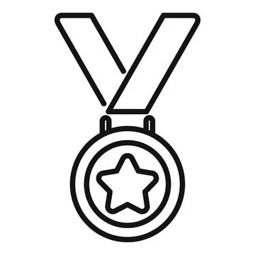 Medal effort icon outline vector. Work idea 스톡 일러스트