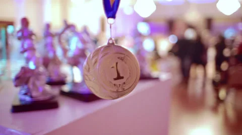 Medal for first place in the competition Stock Footage 36178070