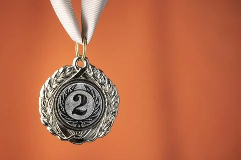 Medal for first second and third place in sports competitions on blue Stock Photos