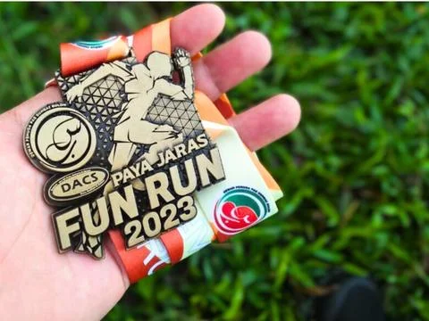Medal of Fun Run event. Stock Photos