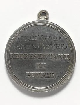 MEDAL OF FUNCTION OF THE COUNCIL OF FIVE CENTS, ON THE NAME OF FRANCOIS-VI... Stock Photos