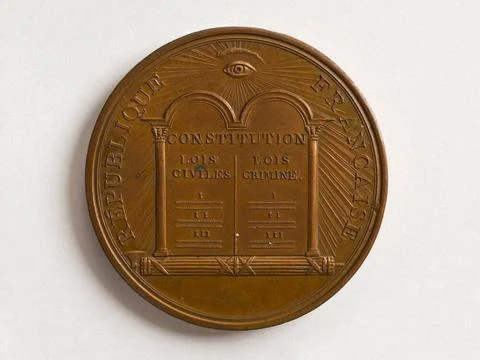 MEDAL OF FUNCTION OF JUDGE AT THE CALL OF APPEAL OF PARIS Nicolas-Marie Ga... Stockfoto's