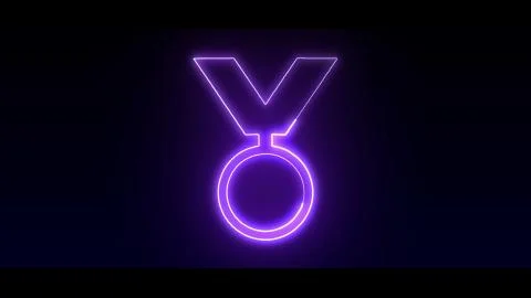 Medal in highlight and glow effect mp4 video Illustrazione stock