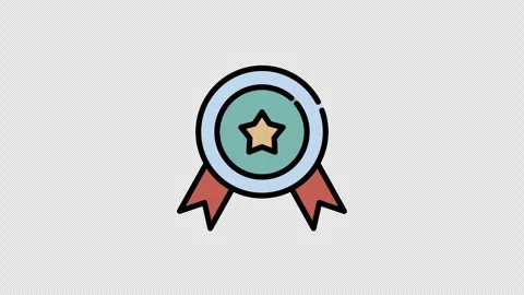 Medal Icon Animation Loop 4K transparant Stock Footage 287828691