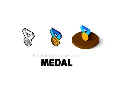 Medal icon in different style Stock Illustration