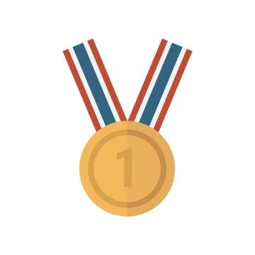 Medal icon flat design vector Stock Illustration