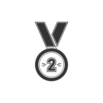 Medal icon flat Stock Illustration
