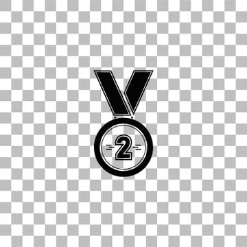 Medal icon flat Stock Illustration