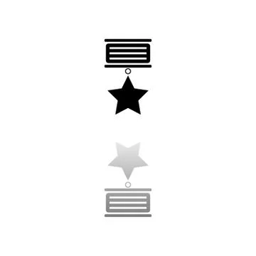 Medal icon flat Stock Illustration