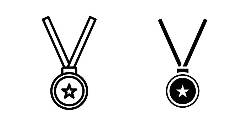 Medal icon graphic element. web icon set Stock Illustration
