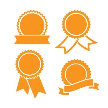 Medal icon set Stock Illustration