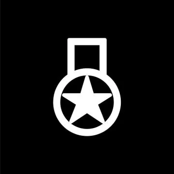 Medal icon for simple flat style ui design Stock Illustration