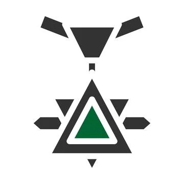 Medal icon solid style grey green colour military illustration vector army .. Stock Illustration