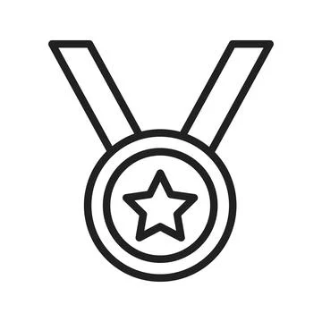 Medal icon vector image. Stock Illustration