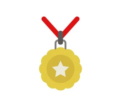 Medal icon on white background Stock Illustration