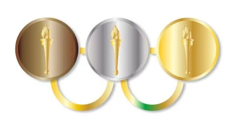 Medal Olympic Rings Stock Illustration