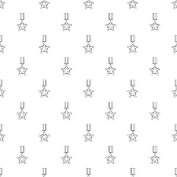 Medal pattern seamless イラスト素材