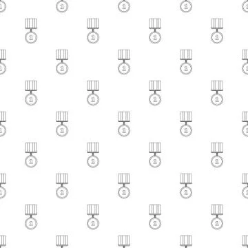 Medal pattern seamless Stock Illustration