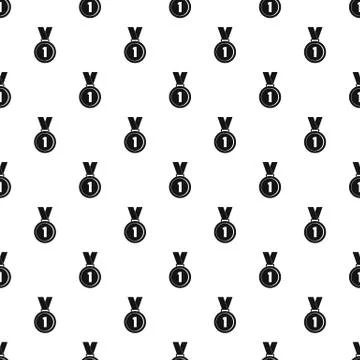 Medal pattern vector seamless Illustrazione stock